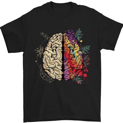 Science Vs Artistic Brain Art IQ Physics Herren Maglietta 100% Cotton