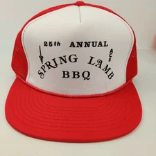 Vintage 1984 ACS American Cancer Society Spring Bbq Trucker Hat Snapback Cap