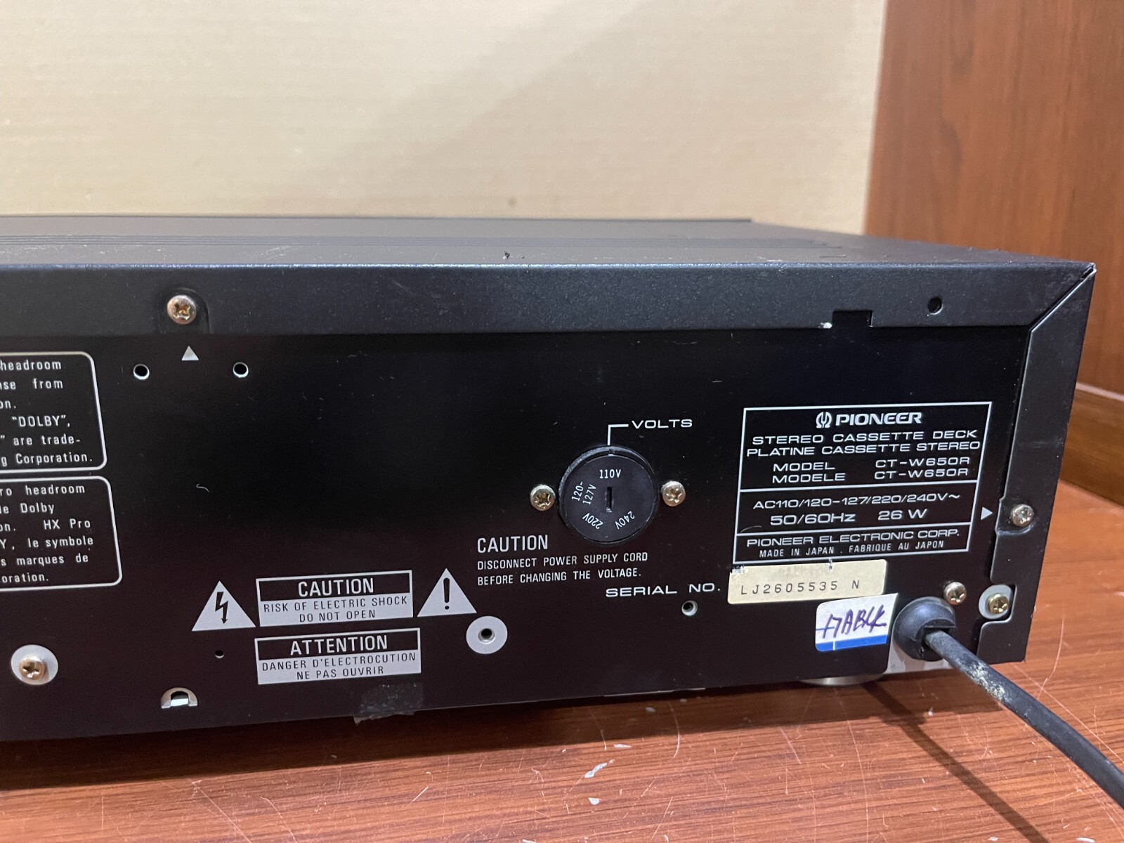 Pioneer CTW650R Stereo Double Cassette Deck eBay