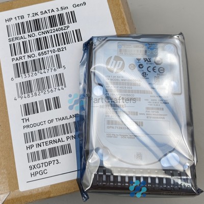 655710-B21 656108-001 HP 1TB 7.2K RPM 6Gbps 2.5'' MDL SATA Hard Drive W/Caddy