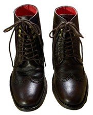 WILLS- VEGAN  BROGUE  BOOTS  SIZE 8