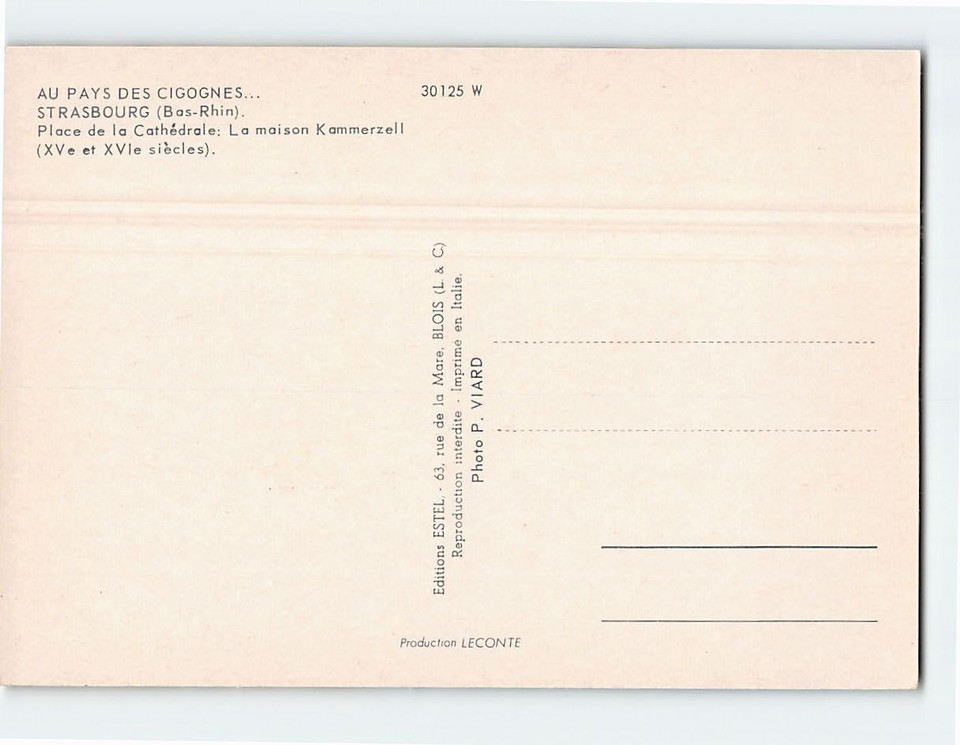 Postcard La maison Kammerzell, Place de la Cathédrale, Strasbourg