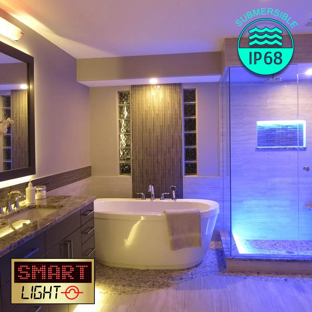 SmartLight 1M IP68 WaterProof Submersible LED Strip Lights Shower Bathroom  Boat