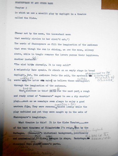 Actress Blanche Yurka - Dear Audience - Typed and handwritten outline Manuscript - Picture 9 of 12