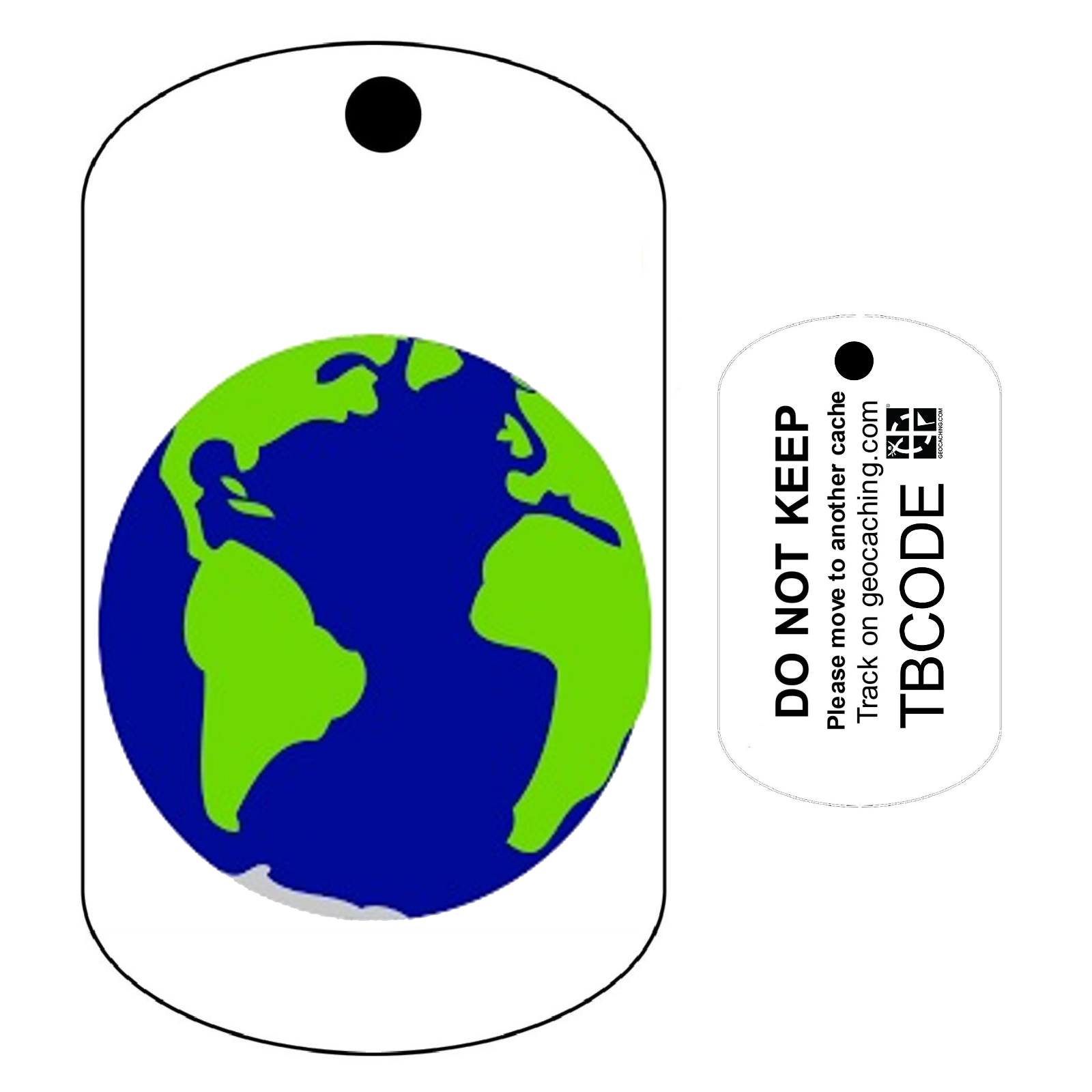Earth Travel Tag Travel Bug For Geocaching - Trackable Tag - Unactivated