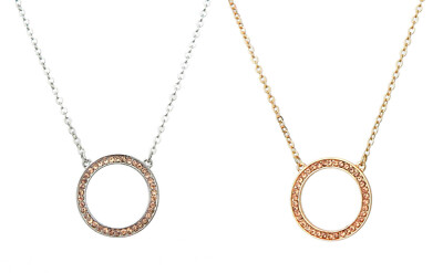 Ella Jonte Halskette Kreis Circle gold o. silber zierliche Kette Anhänger Strass