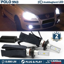 Kit LED H7 CANbus per VW POLO 9N3 Luci ANABBAGLIANTI Bianco Puro 6500K 8000LM