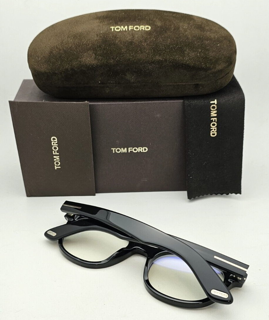 New Tom Ford Reading Glasses TF 5807-B 001 50-21 145 Black & Gold