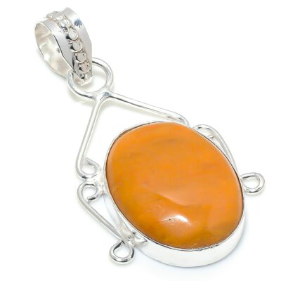 Mookait Edelstein Handarbeit 925 Sterlingsilber Unikat Schmuck Anhänger 1,97'' F482