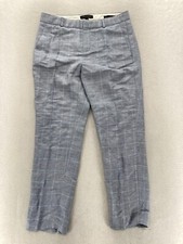Banana Republic Avery Ankle Pants Women's 2 Blue Linen Blend Career Office NWT