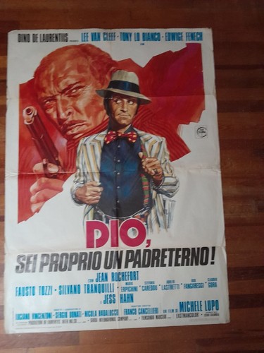 1973 DIO SEI PROPIO UN PADREETERNO!- 2F ORIGINAL Italian 39x55 Movie Poster F8-2