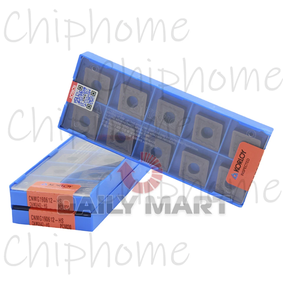 10PCS/New In Box KORLOY CNMG190612-HS PC9030 CNMG643-HS CNC Blade - Image 2 of 2