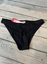Xhilaration Bikini Bottom Black Size Small 0-2 Cheeky Ribbed V Front Swimsuit