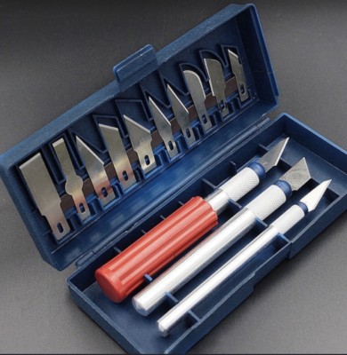 Hobby Knife Razor Blade Set Kit w/ Case Cutter Tool Exacto Precision Cutting