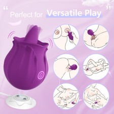 Rose Sucking Vibrator Clit Sucker Dildo Women G-spot Massager Sex-Toy for Women