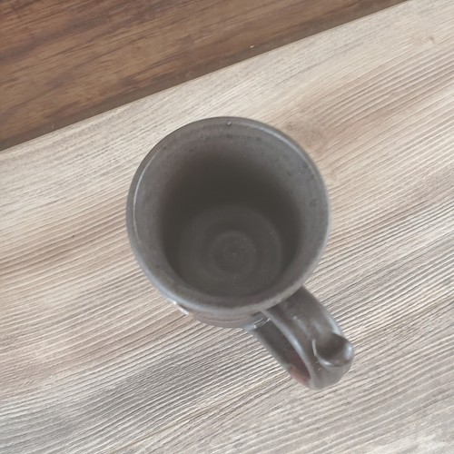 Mtn-Arts.com Hand Thrown Pottery Mug Red Bird Coffee Rustic Red Gray Glazed - Picture 7 of 15