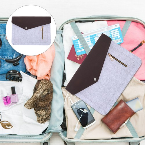 Zippered Pocket Liner Bag Travel Carrying Case Laptop Cover Sleeve - Afbeelding 5 van 12