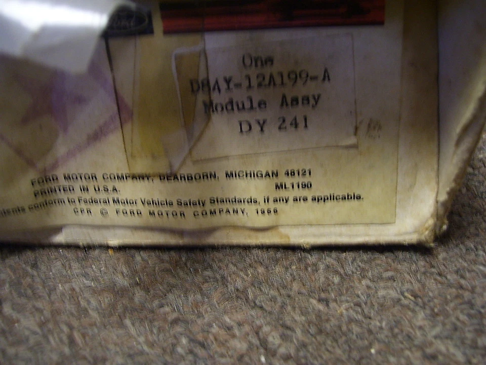 Caja módulo de encendido Lincoln Versalles 1978 1979 nuevo de lote D84Y-12A199-A Foto 2 de 2