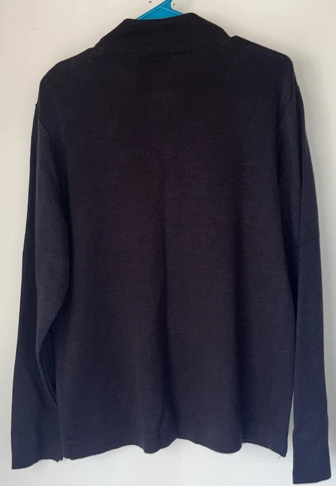FedEx Black with Purple Trim Long Sleeve 1/4 Zip Collar Medium Light Sweater - Image 4 of 4