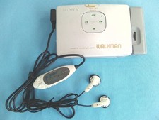 Sony WM-EX777 Cassette Walkman Silver w/ LCD Remote Battery Case Tested Working