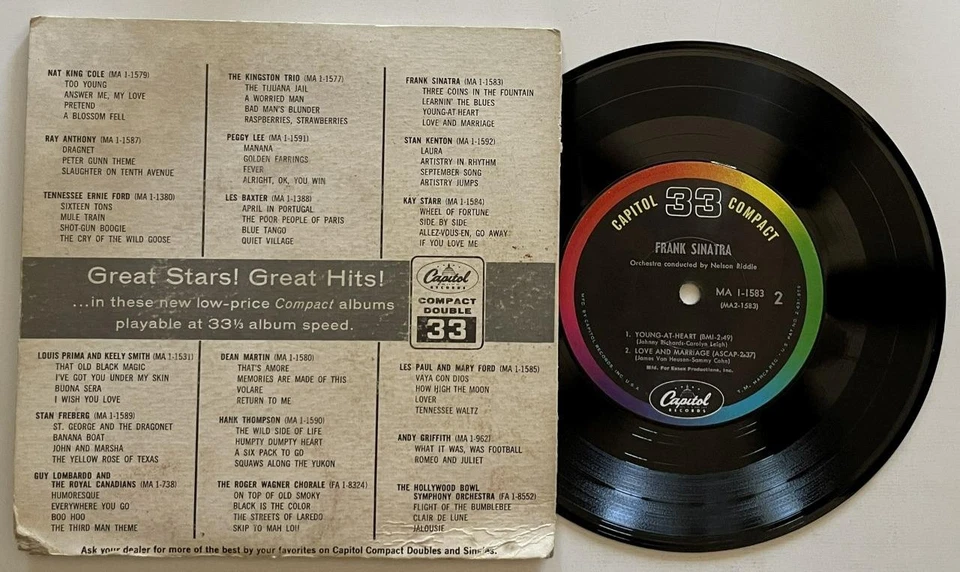 Frank Sinatra EP Compact 33 PS EX Capitol MA 1-1583 (1961) Foto 2 de 2