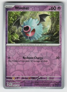 Woobat 032/091 Common Paldean Fates Reverse Holo