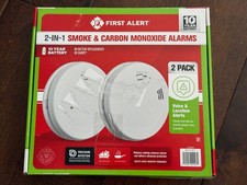 First Alert Voice Location Alerts 2 in 1 Smoke Carbon Monoxide Alarms- 2 PACK