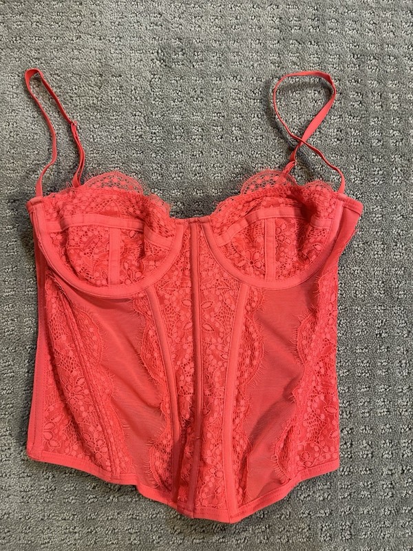 Out From Under Melon Color Corset Top Women’s Teen Girl Medium