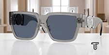 VERSACE VE4483D 593 87 Grey Transparent Dark Grey 57 mm Men's Sunglasses