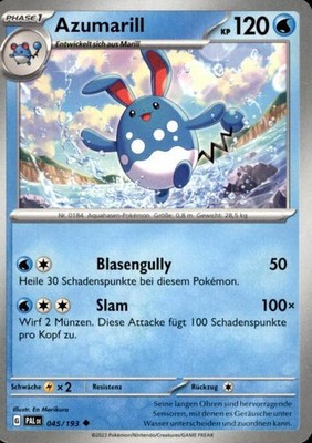 Pokémon Azumarill Paldea Evolved #45 (6547)