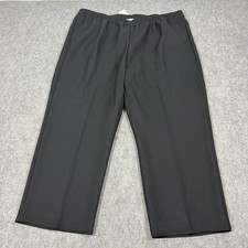 Alfred Dunner High Rise Pull-On Pants Women's Size 22W Actual Fits 42x27 Black