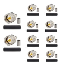 Pl259 Male Crimp Connector Uhf So239 Crimp Coax Connector For Rg8x/lmr240/ 4dfb/