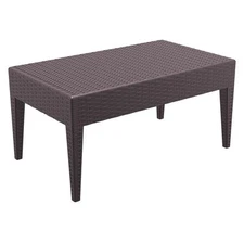 Compamia Miami Resin Patio Coffee Table in Brown
