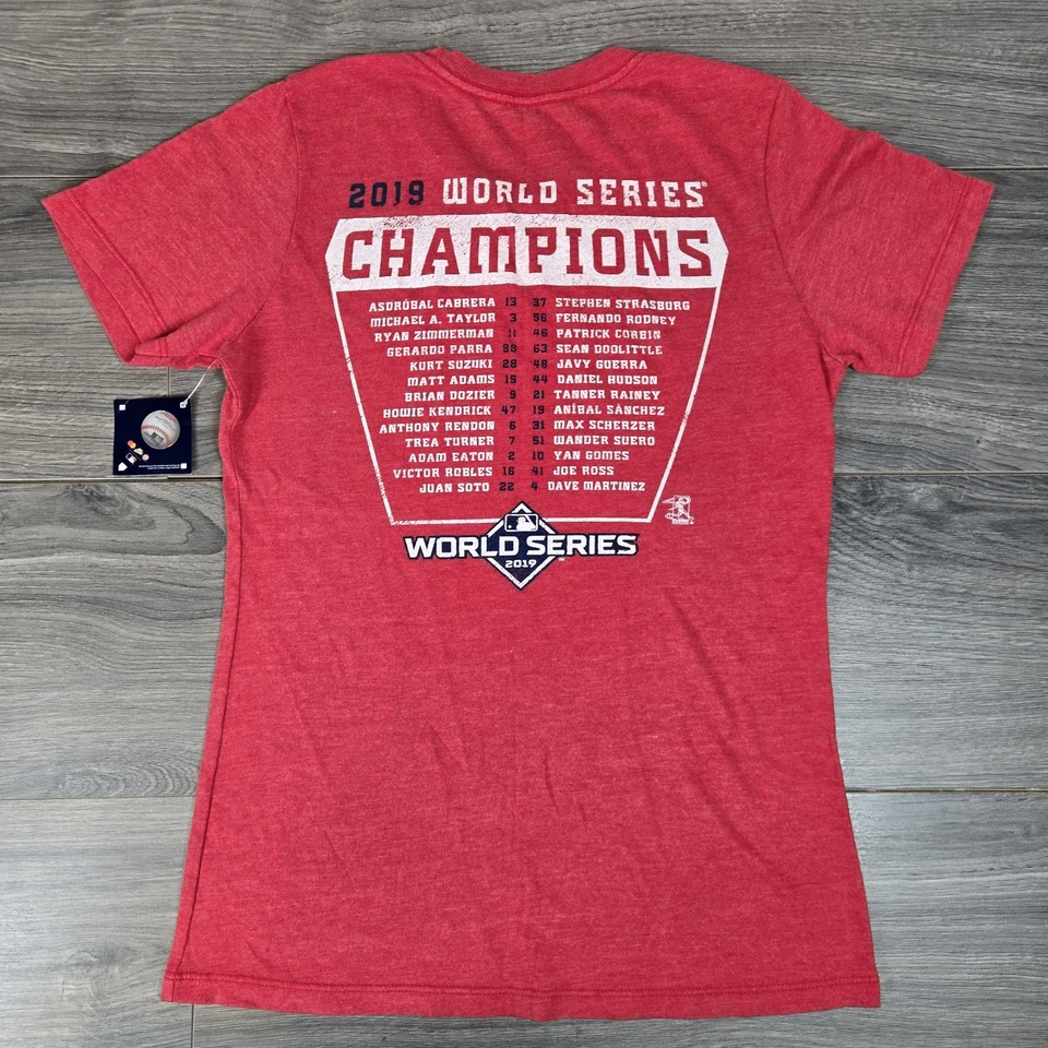 Washington Nationals T Shirt Medium M Majestic Threads MLB 2019 World Series - Image 2 of 4