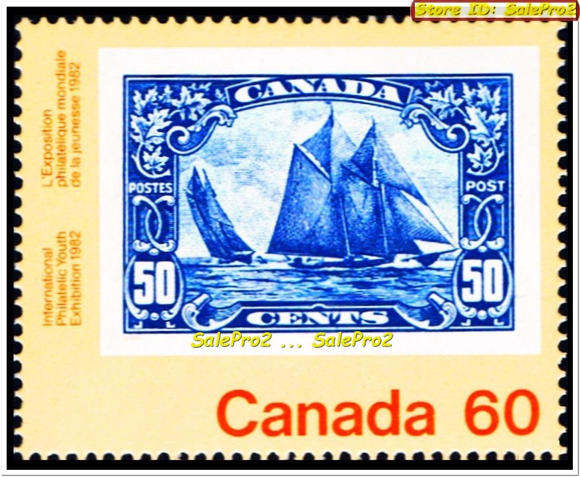 CANADA 1982 CANADIAN FAMOUS BLUE NOSE SHIP MINT FV FACE 60 CENT