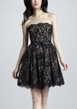 Robert Rodriguez for Target strapless black lace fit-and-flare dress Size 4