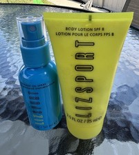 LIZ SPORT FOR WOMEN 1.7 OZ MASSAGE OIL SPRAY Body Lotion SPF 8 READ
