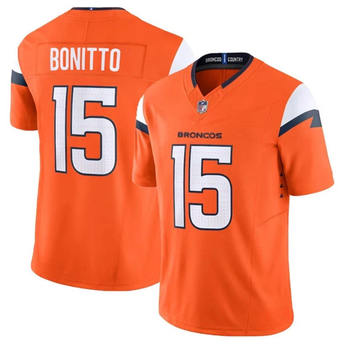 NWT Men's Broncos #15 Nik Bonitto Orange FUSE Limited Stitched Jersey S-2XL