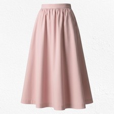 1970s Vintage Soft Powder Pink USA Union Made Retro A-Line Midi Skirt Size 10