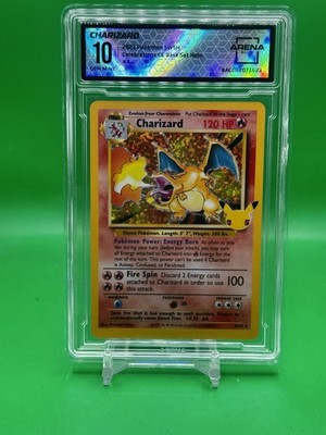 2021年 ポケモンカード PSAグレード ホロカード4枚セット 2021 Pokémon Celebrations Charizard Base Set Holo Card 4/102 Arena