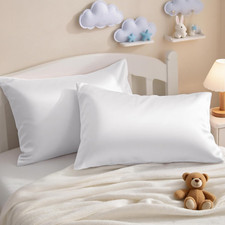 Egyptian Cotton Toddler Pillowcases - Set of 2 - Travel Pillow Cases - 500 Threa
