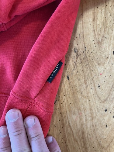 Nike Mens XXL Double Swoosh Red Sweatshirt International Crew Cotton Blend Rare - Picture 5 of 9