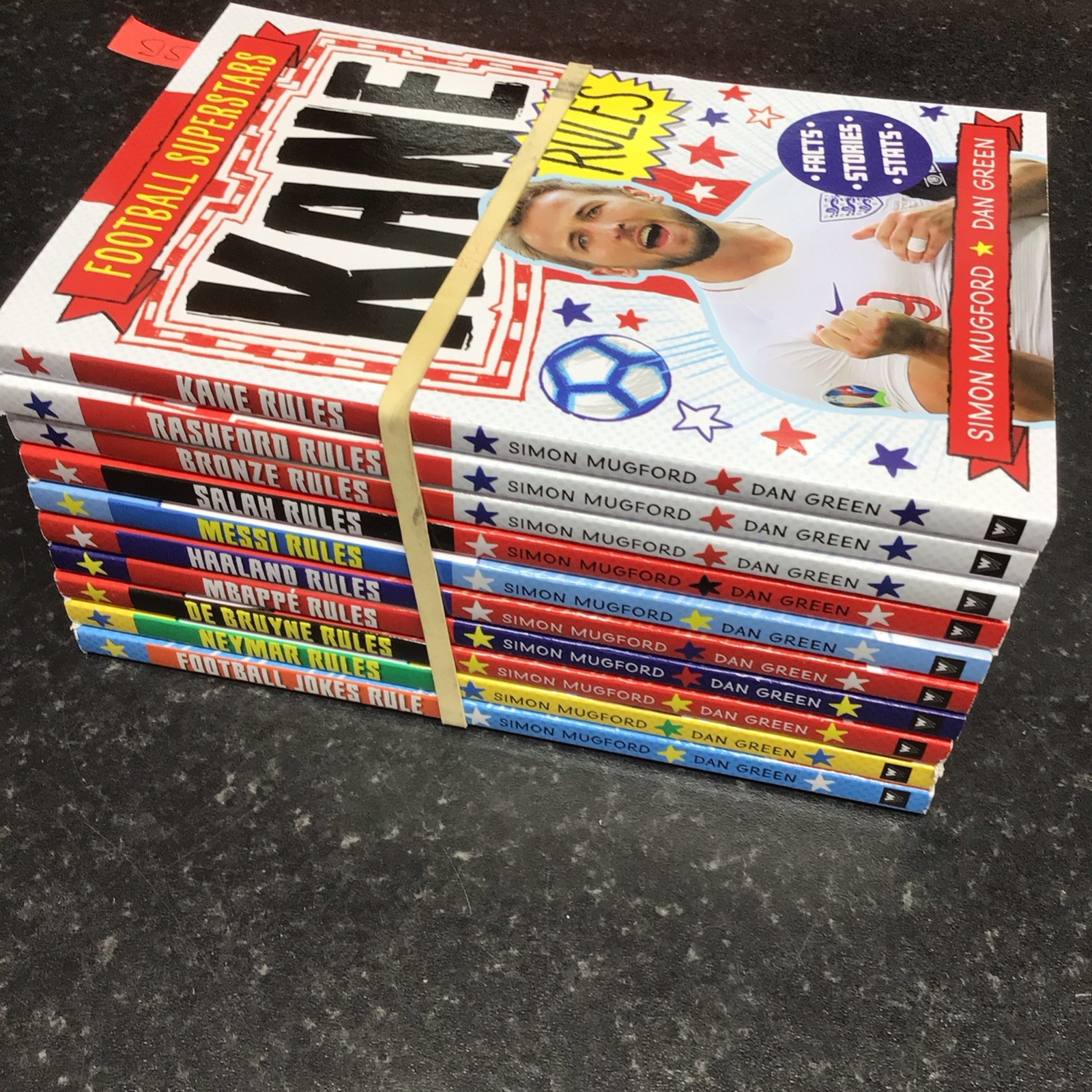 10 x Football Superstars By Simon Mugford Paperback Book Bundle