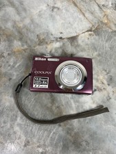 Nikon Coolpix S3000 12.0MP Compact Digital Camera Plum For Parts Or Repair