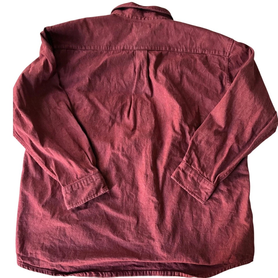 Camisa Vintage Alta Sierra Años 80 Granate Abotonada XL Hecha en Algodón Taiwán Foto 4 de 4