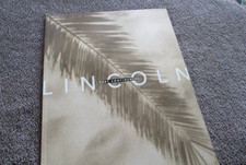 2001 Lincoln Continental Sales Brochure Book W Options, Packages & Color Chart