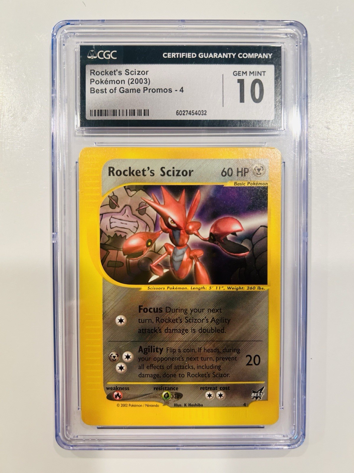 CGC 10 Pokemon Rocket's Scizor Best of Game Promo #4