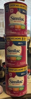 3 Similac Soy Isomil Infant Formula- 30.8 Oz Each Can