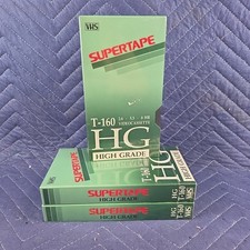 3x Supertape Blank VHS T-160 2.6 5.3 8 Hour Video Cassette 44-414 Sealed New
