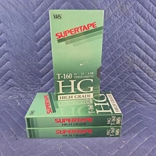 3x Supertape Blank VHS T-160 2.6 5.3 8 Hour Video Cassette 44-414 Sealed New